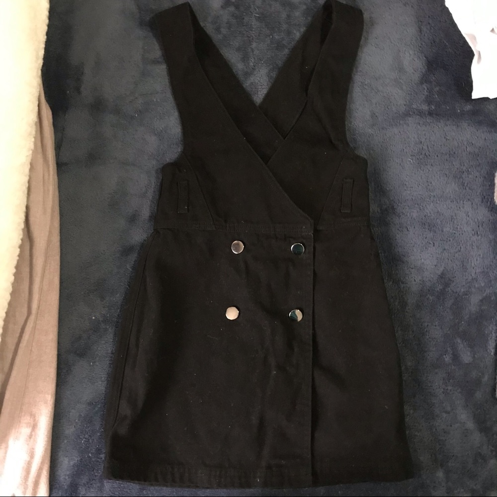 Black overall dress